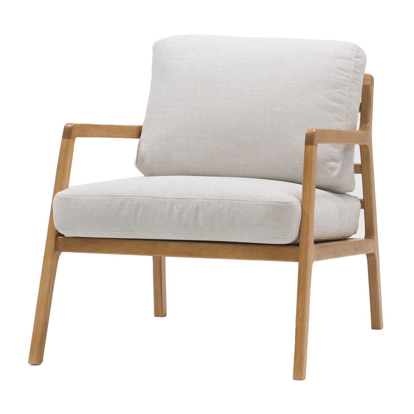 Nysse solid oak armchair pearl