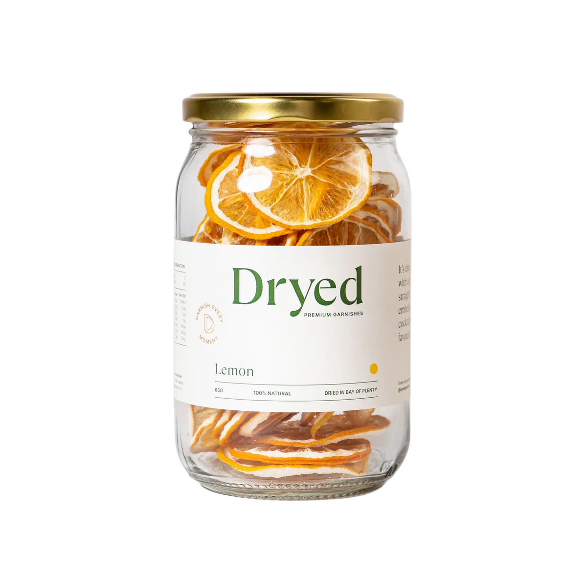 NZ Dehydrated lemon slices 65g jar