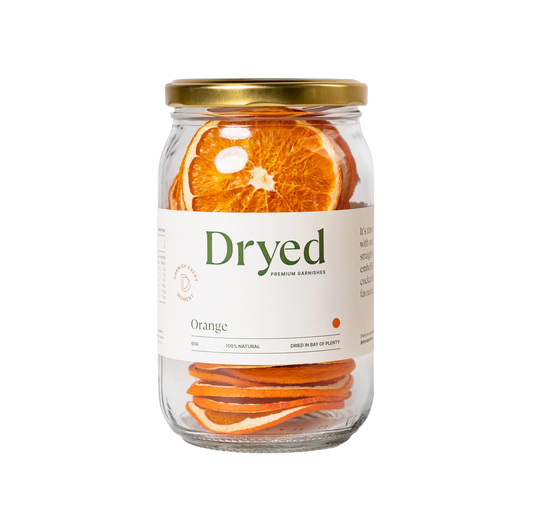 NZ Dehydrated orange slices 65g jar