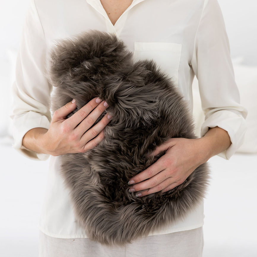 NZ long wool hot water bottle cover