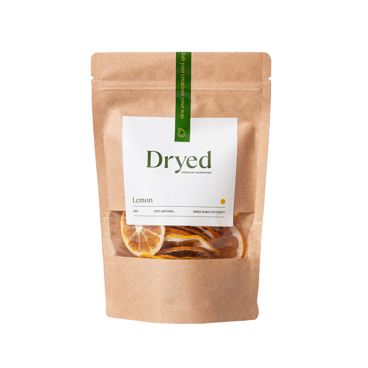 NZ made dehydrated lime slices in pouch 30g