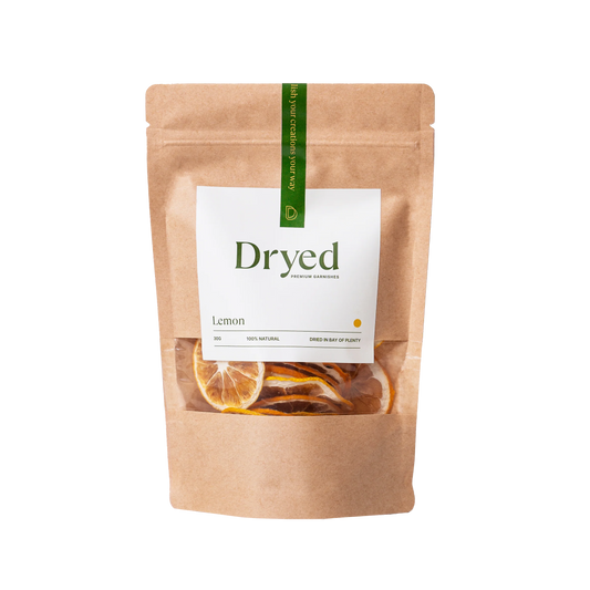NZ made dehydrated lemon slices in pouch 30gm
