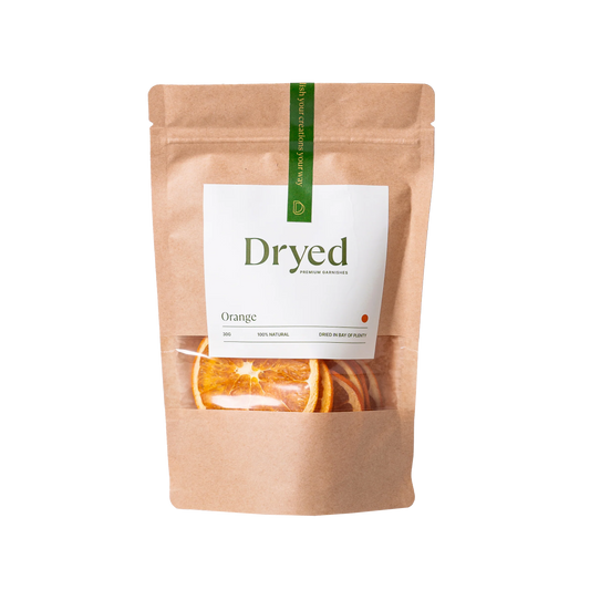 NZ made dehydrated orange slices in pouch 30g