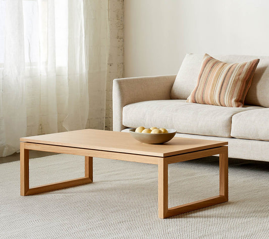 NZ made framed coffee table natural