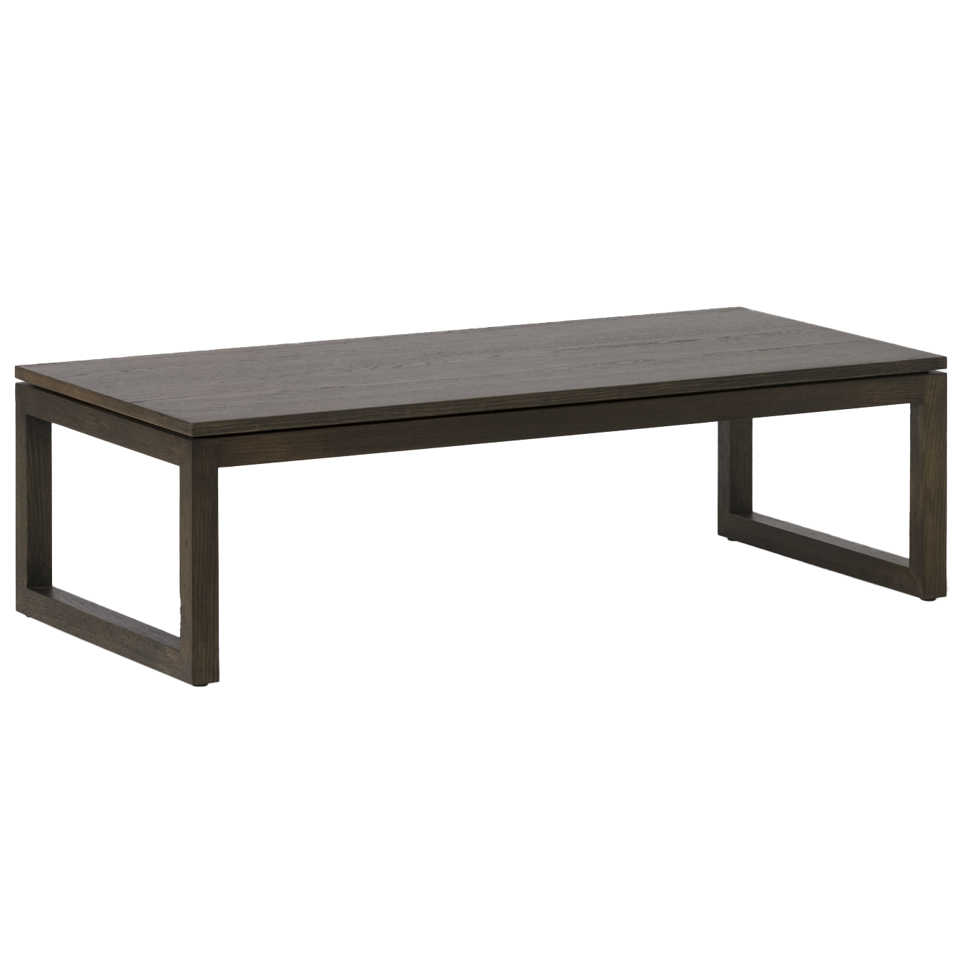 NZ made framed coffee table smoked oak