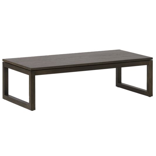 NZ made framed coffee table smoked oak