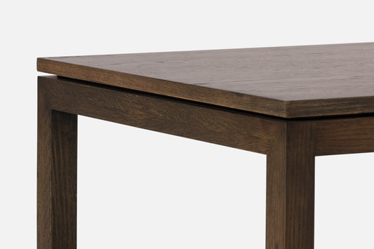 NZ made framed coffee table smoked oak