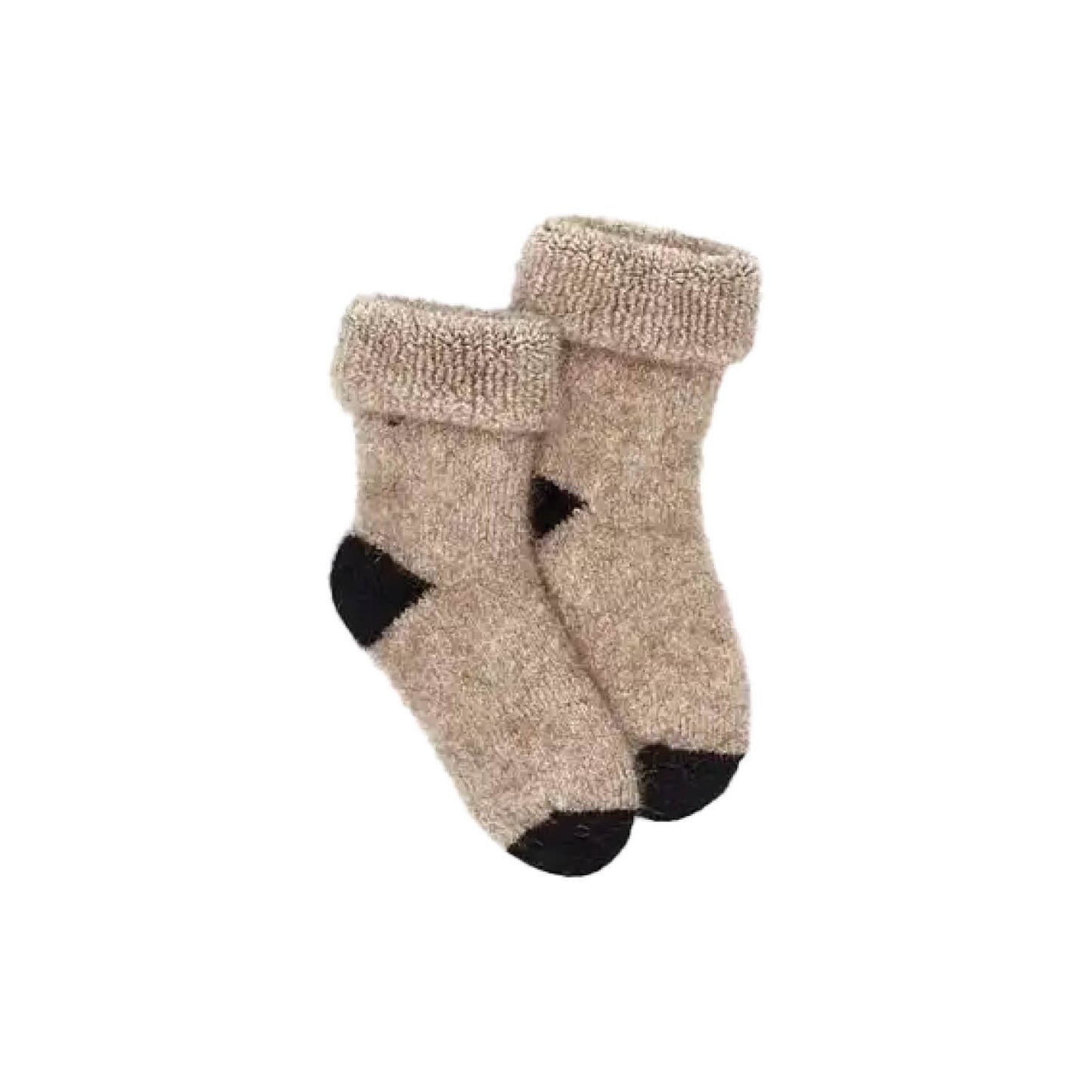 NZ made mini possum merino wool socks natural