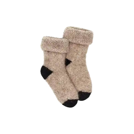 NZ made mini possum merino wool socks natural