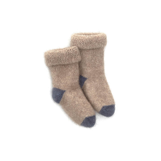 NZ made mini possum merino wool socks blue