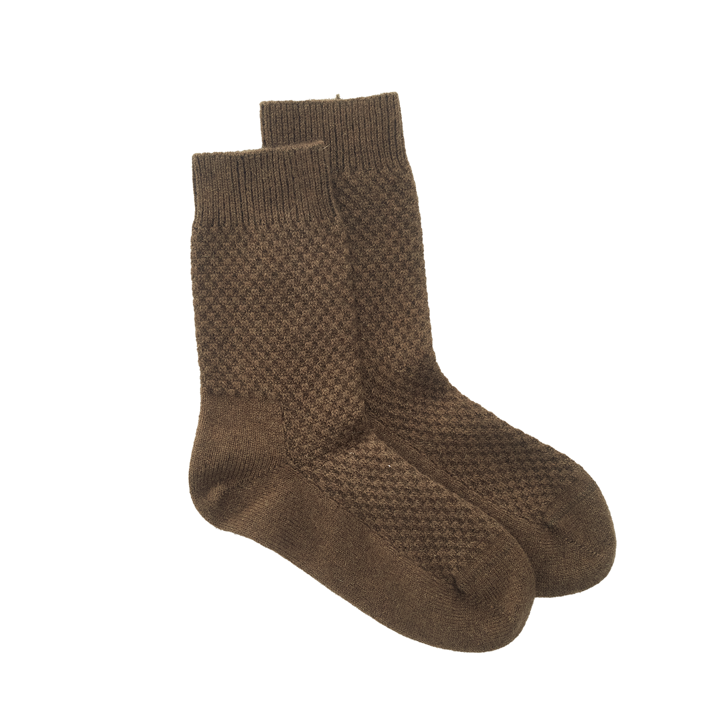 NZ made possum merino honeycomb wool socks olive
