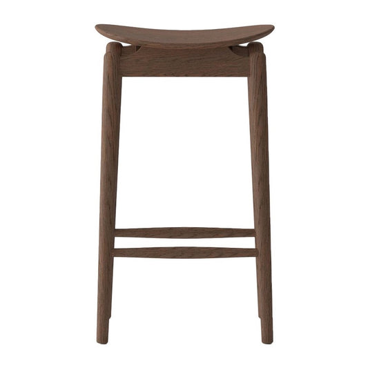 Nord solid oak bar stool walnut 67cm