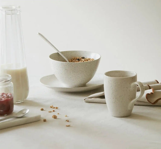 Broste Nordic vanilla stoneware mug 11cm