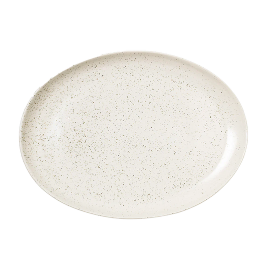 Broste Nordic vanilla oval platter 36cm