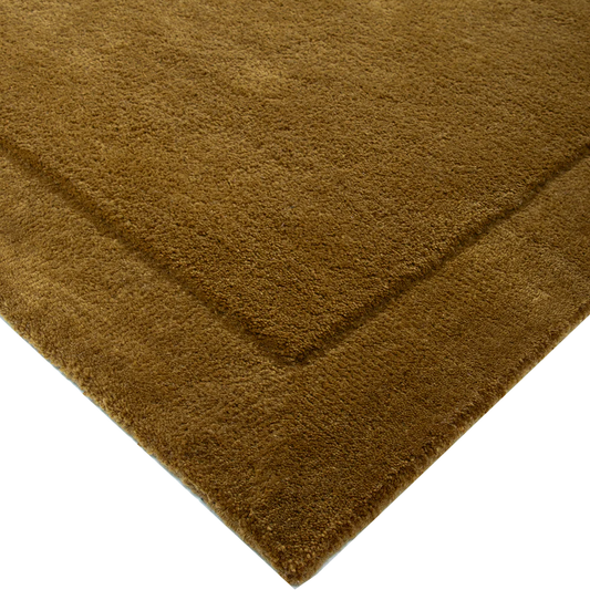Norfolk NZ wool floor rug brass