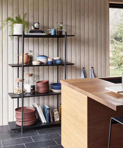 Norm shelving unit black 150cm high