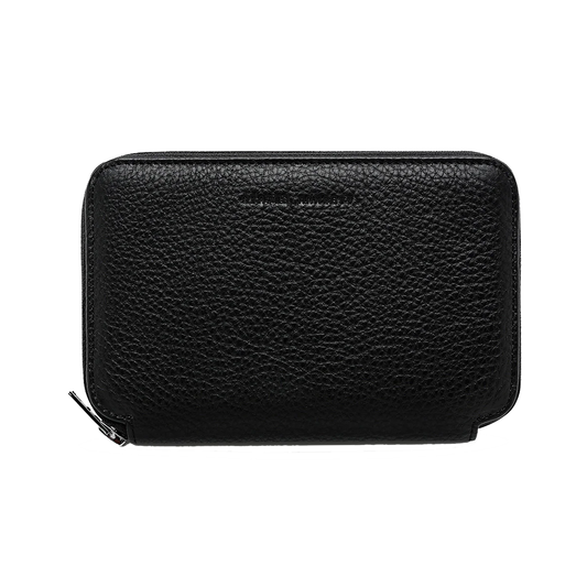 Nowhere to be found leather passport wallet black