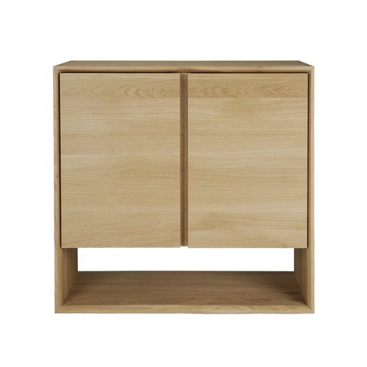 Oak nordic double door sideboard 80cm