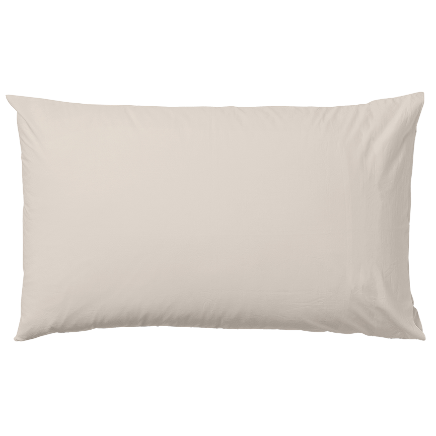 Organic cotton pillowcase pair beige