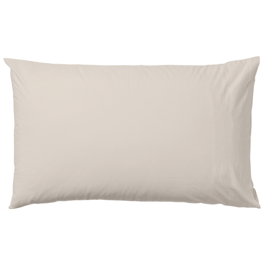 Organic cotton pillowcase pair beige