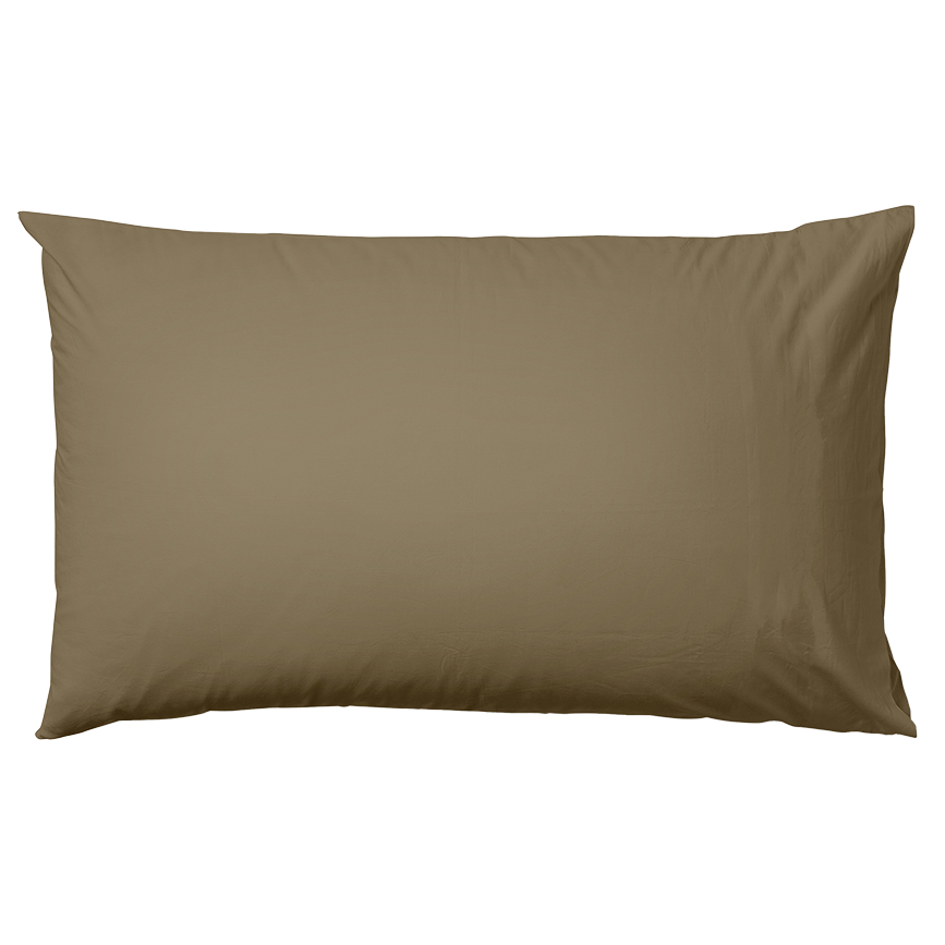 Organic cotton pillowcase pair olive