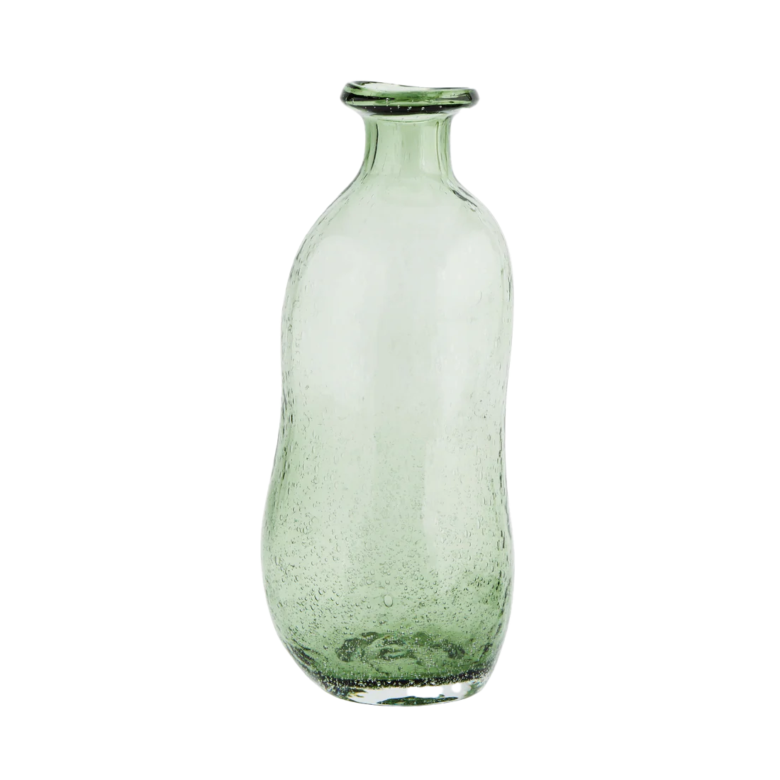Organic shaped recycled glass vase green 30cm