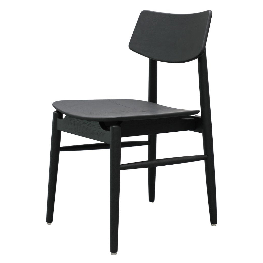 Oscar solid oak dining chair black