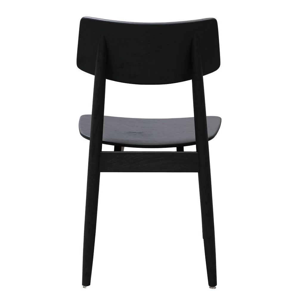Oscar solid oak dining chair black