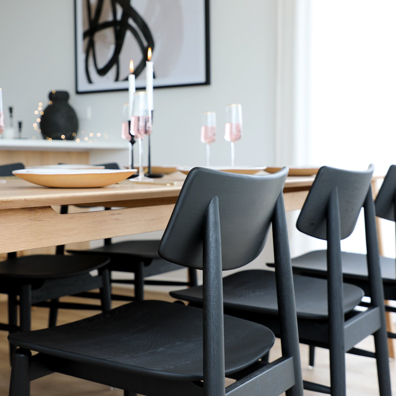 Oscar solid oak dining chair natural