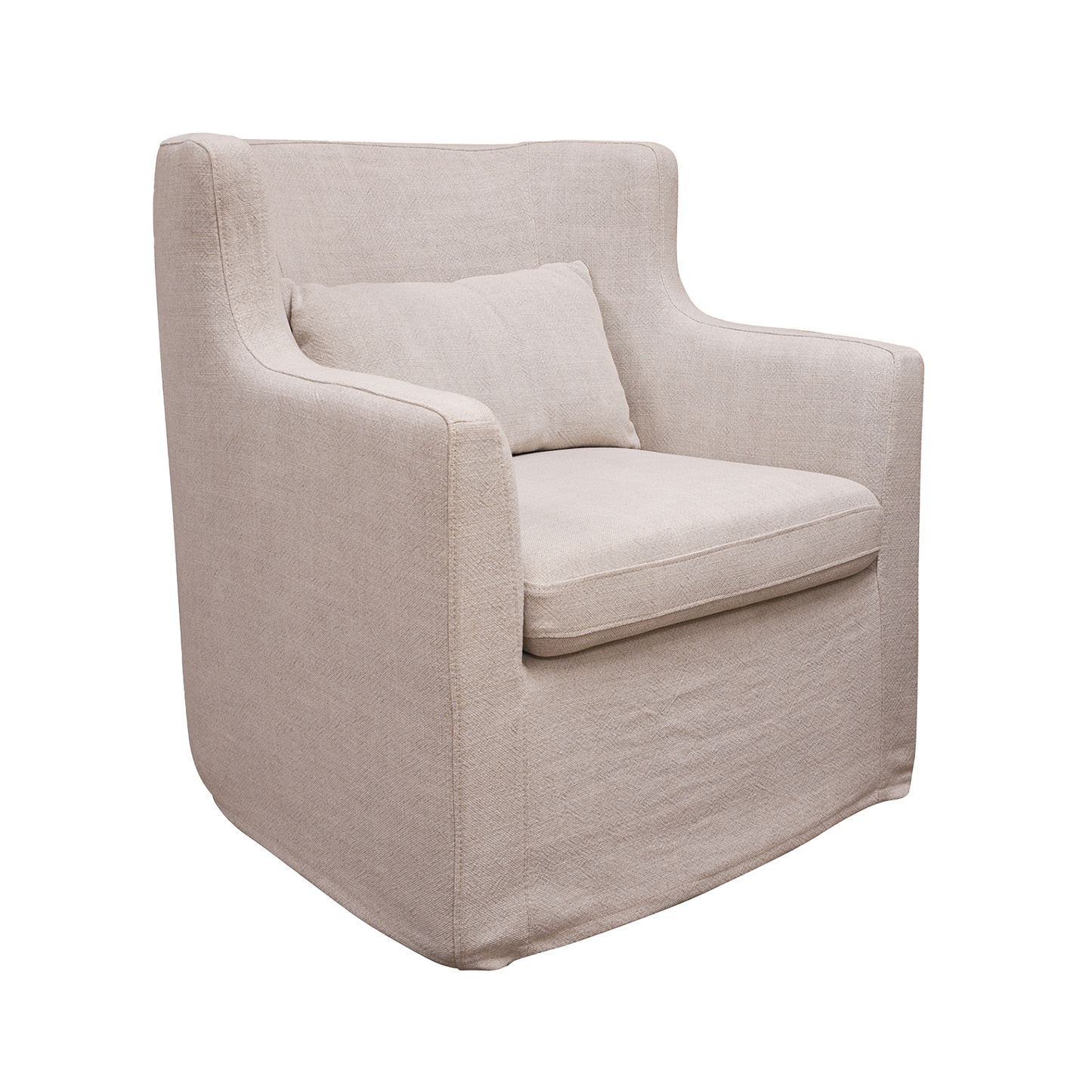 Oscar slipcover swivel armchair