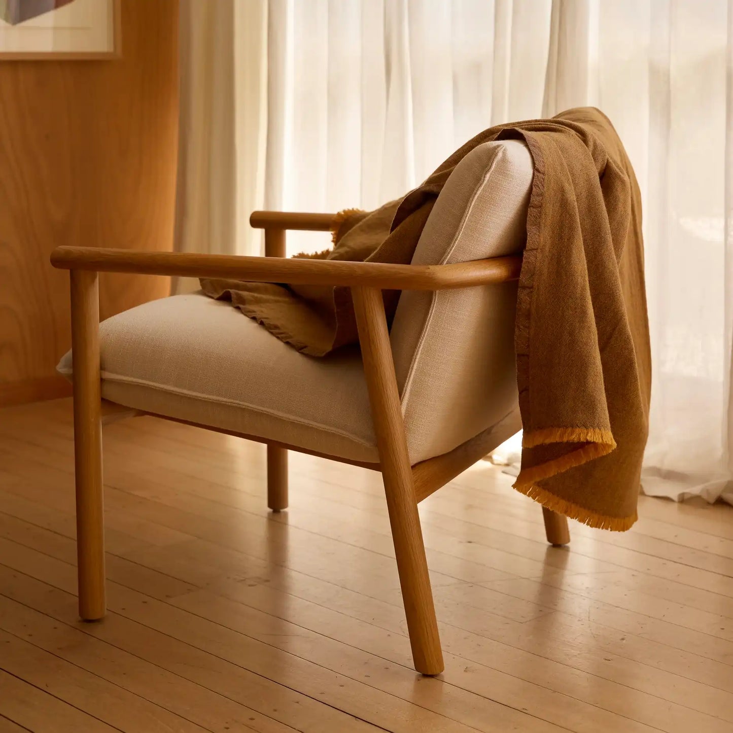 Oslo lambswool throw satsuma