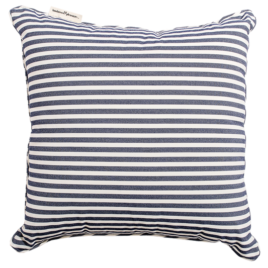 Outdoor Laurens navy striped scatter cushion 46cm square