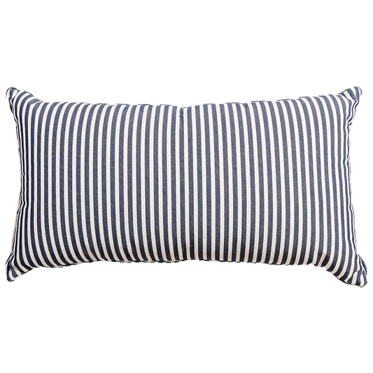Outdoor Laurens rect navy striped cushion 70cm