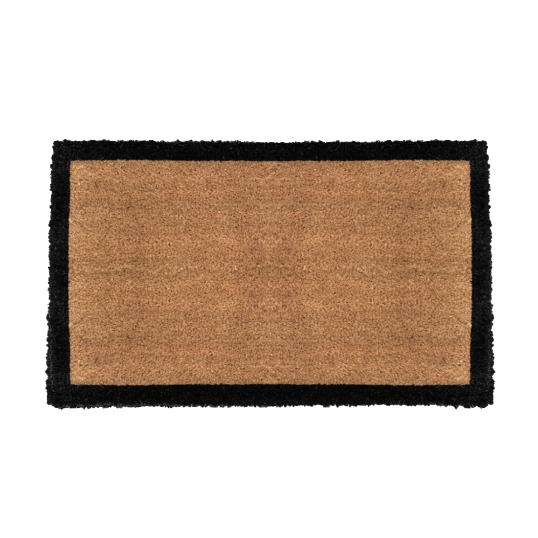 Outdoor coir doormat with black border 45 x 75cm