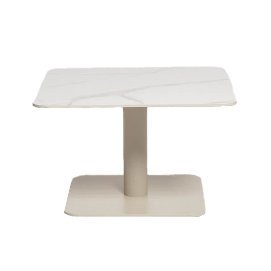 Outdoor stone top side table natural