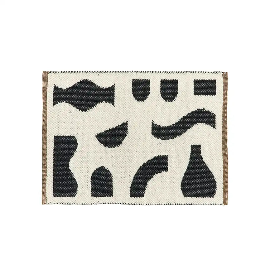 Outdoor indoor door mat black 50 x 70cm