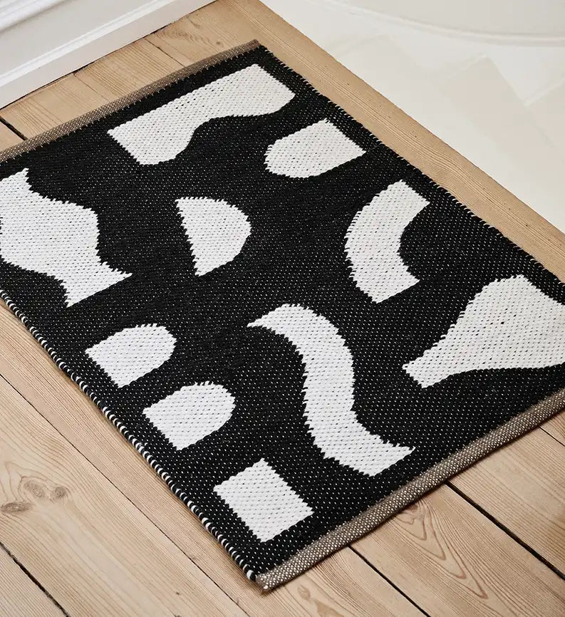 Outdoor indoor door mat black 50 x 70cm