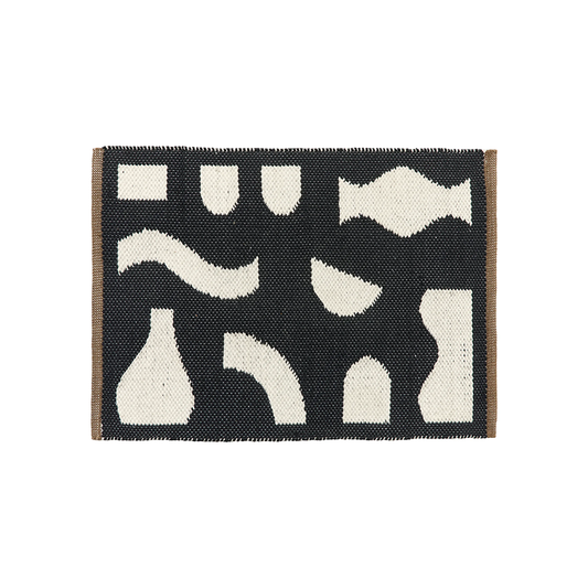 Outdoor indoor door mat black 50 x 70cm