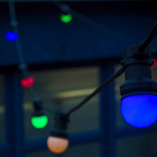 Outdoor festoon lights coloured small