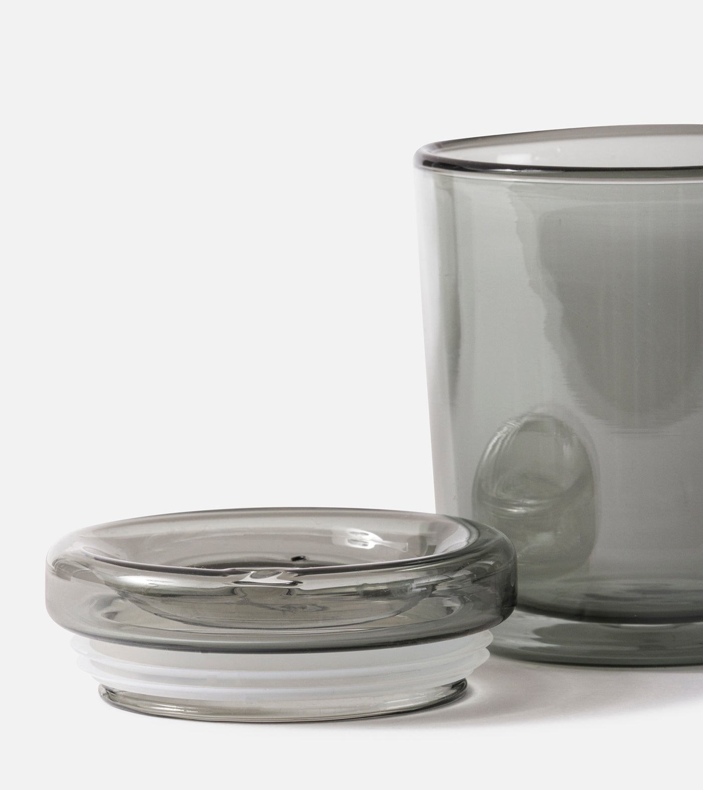 Glass travel cup charcoal