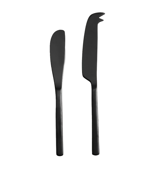 Pair of cheese knives black