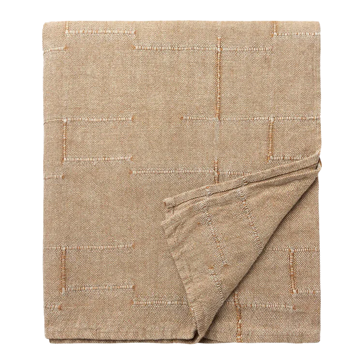Palermo french linen bedcover caramel