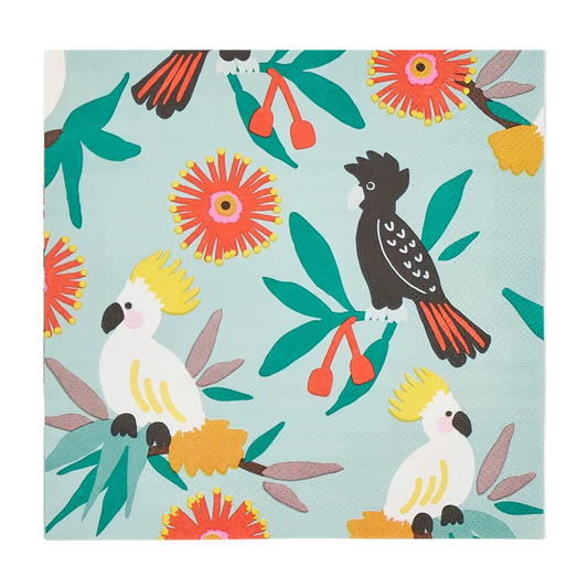 Cockatoo paper napkins set of 20