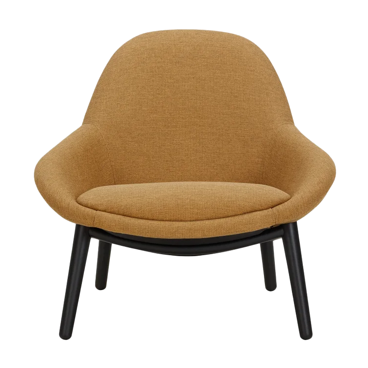 Perrie occasional chair mustard with black frame