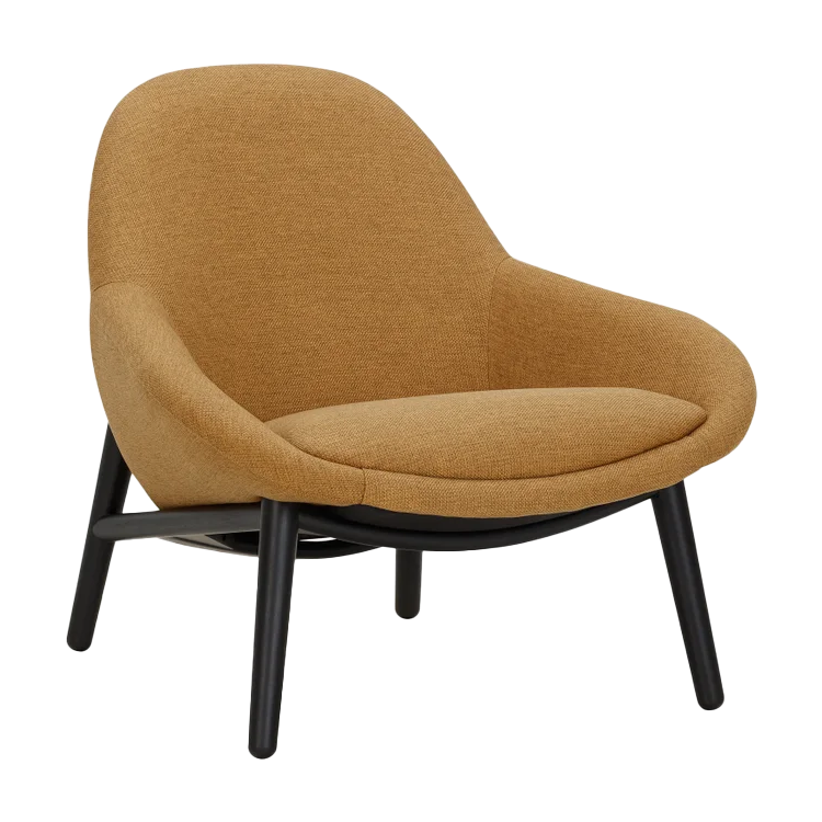 Perrie occasional chair mustard with black frame – green with envy nz