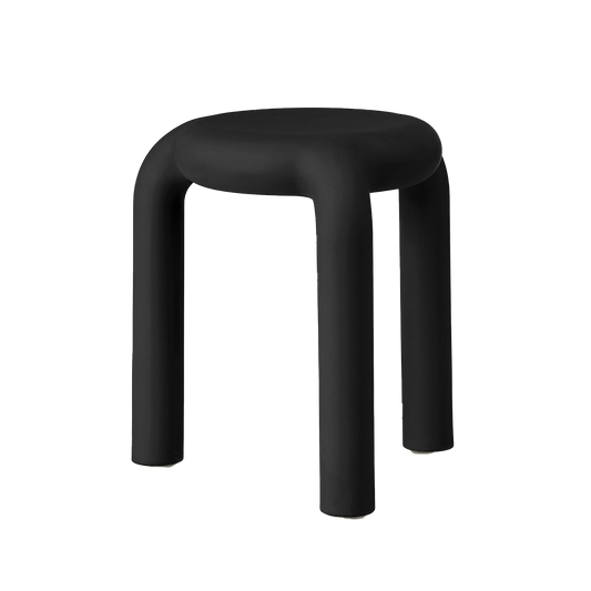 Piccolo lightweight indoor outdoor stool black