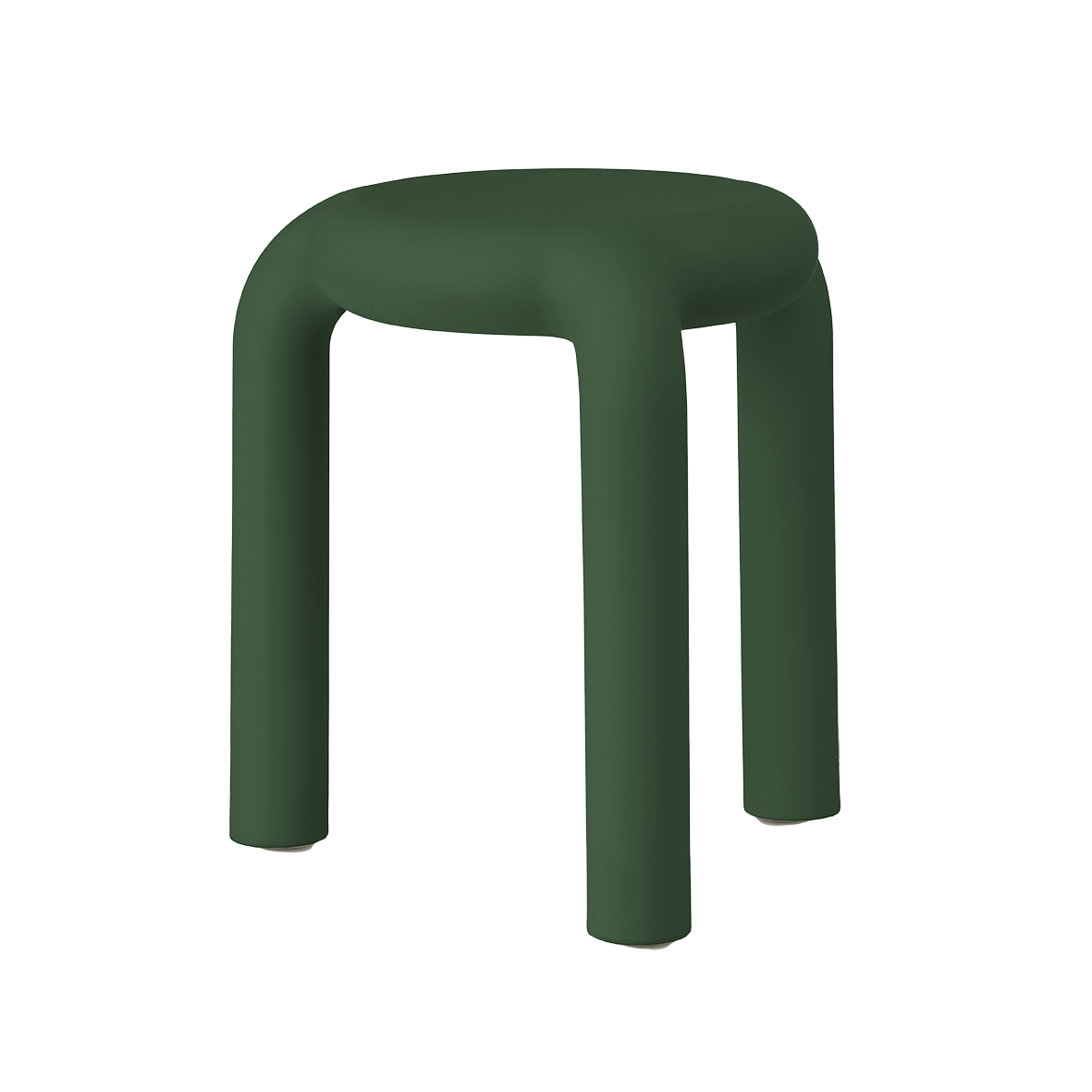 Piccolo stackable indoor outdoor stool green