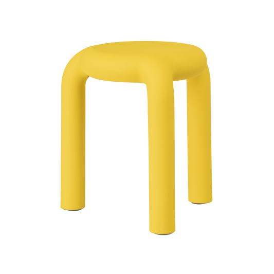Piccolo stackable indoor outdoor stool yellow