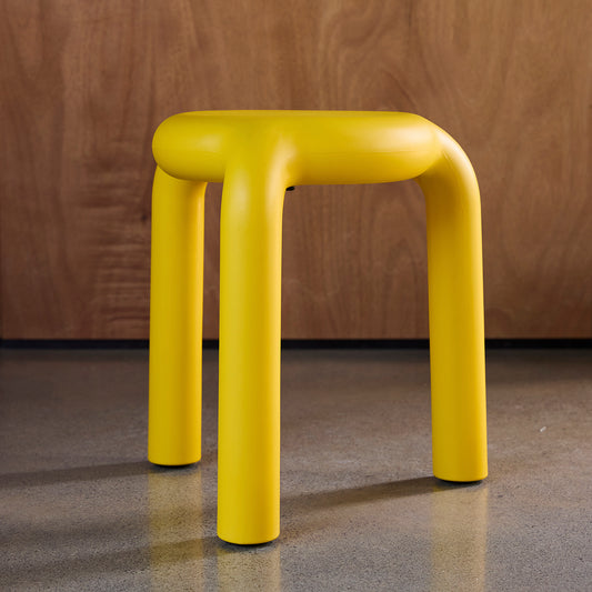 Piccolo stackable indoor outdoor stool yellow