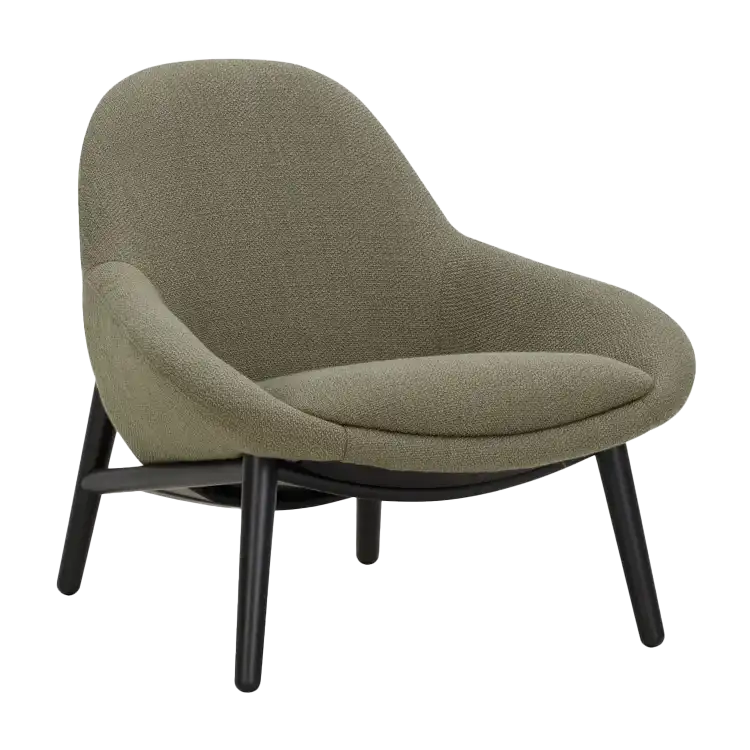 Perrie occasional chair  green with black frame